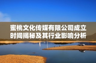 蜜桃文化传媒有限公司成立时间揭秘及其行业影响分析