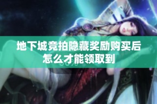 地下城竞拍隐藏奖励购买后怎么才能领取到