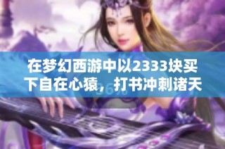 在梦幻西游中以2333块买下自在心猿，打书冲刺诸天正法攻略分享