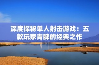 深度探秘单人射击游戏：五款玩家青睐的经典之作