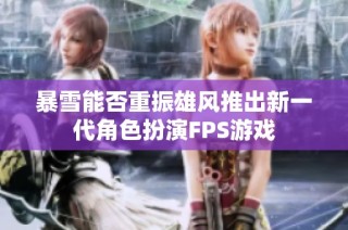 暴雪能否重振雄风推出新一代角色扮演FPS游戏