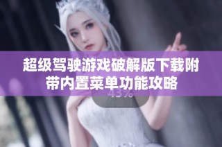 超级驾驶游戏破解版下载附带内置菜单功能攻略