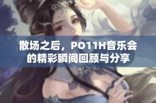 散场之后，PO11H音乐会的精彩瞬间回顾与分享