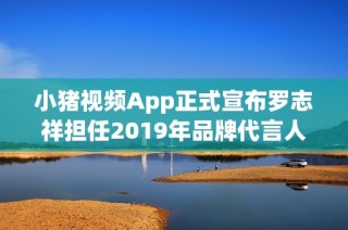 小猪视频App正式宣布罗志祥担任2019年品牌代言人