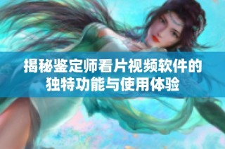 揭秘鉴定师看片视频软件的独特功能与使用体验