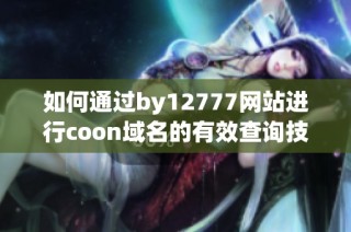 如何通过by12777网站进行coon域名的有效查询技巧