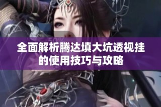 全面解析腾达填大坑透视挂的使用技巧与攻略