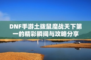 DNF手游土拨鼠魔战天下第一的精彩瞬间与攻略分享