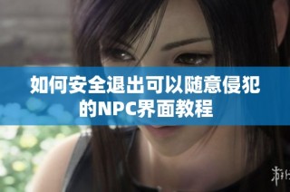 如何安全退出可以随意侵犯的NPC界面教程