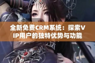 全新免费CRM系统：探索VIP用户的独特优势与功能
