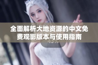 全面解析大地资源的中文免费观影版本与使用指南