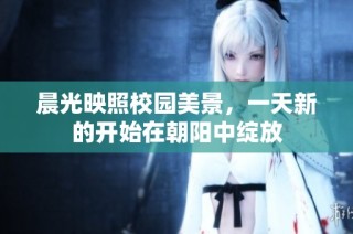 晨光映照校园美景，一天新的开始在朝阳中绽放