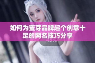 如何为蜜芽品牌起个创意十足的网名技巧分享