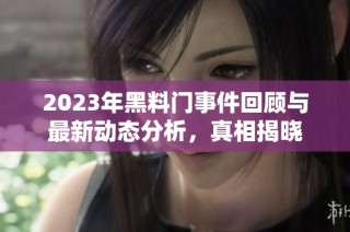 2023年黑料门事件回顾与最新动态分析，真相揭晓