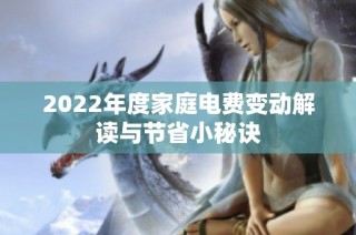2022年度家庭电费变动解读与节省小秘诀