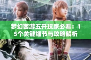 梦幻西游五开玩家必看：15个关键细节与攻略解析