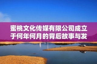 蜜桃文化传媒有限公司成立于何年何月的背后故事与发展历程