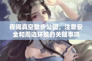 夜间真空散步公园，注意安全和周边环境的关键事项