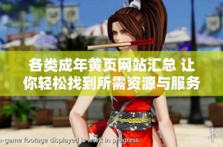 各类成年黄页网站汇总 让你轻松找到所需资源与服务