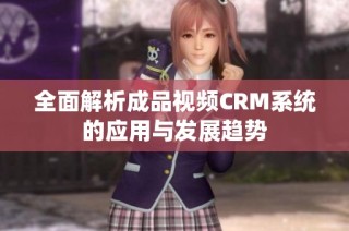 全面解析成品视频CRM系统的应用与发展趋势