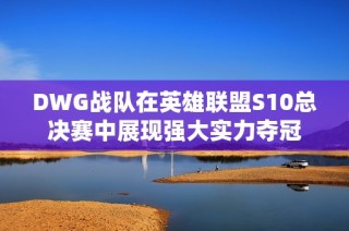 DWG战队在英雄联盟S10总决赛中展现强大实力夺冠
