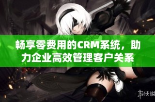 畅享零费用的CRM系统，助力企业高效管理客户关系