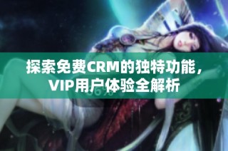 探索免费CRM的独特功能，VIP用户体验全解析