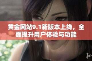 黄金网站9.1新版本上线，全面提升用户体验与功能