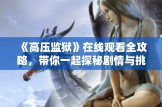 《高压监狱》在线观看全攻略，带你一起探秘剧情与挑战