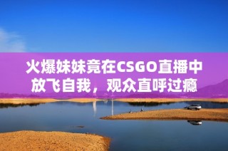 火爆妹妹竟在CSGO直播中放飞自我，观众直呼过瘾