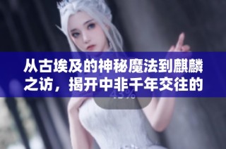 从古埃及的神秘魔法到麒麟之访，揭开中非千年交往的传奇故事
