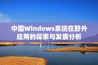中国Windows系统在野外应用的探索与发展分析