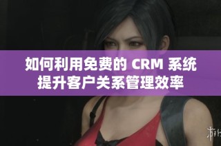 如何利用免费的 CRM 系统提升客户关系管理效率