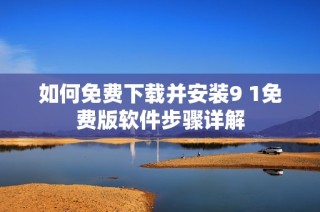 如何免费下载并安装9 1免费版软件步骤详解