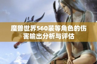 魔兽世界560装等角色的伤害输出分析与评估