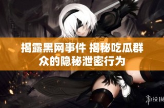 揭露黑网事件 揭秘吃瓜群众的隐秘泄密行为