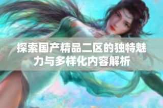 探索国产精品二区的独特魅力与多样化内容解析