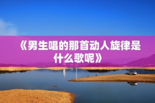 《男生唱的那首动人旋律是什么歌呢》