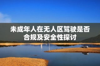 未成年人在无人区驾驶是否合规及安全性探讨
