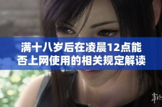 满十八岁后在凌晨12点能否上网使用的相关规定解读