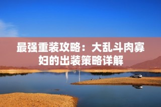 最强重装攻略：大乱斗肉寡妇的出装策略详解