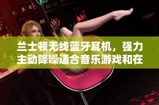 兰士顿无线蓝牙耳机，强力主动降噪适合音乐游戏和在线课程