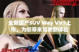 全新国产SUV Wey VV5上市，为您带来驾乘新体验