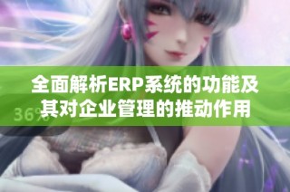 全面解析ERP系统的功能及其对企业管理的推动作用