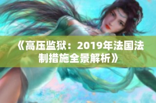 《高压监狱：2019年法国法制措施全景解析》