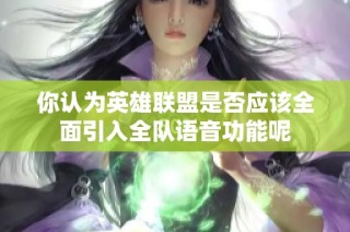 你认为英雄联盟是否应该全面引入全队语音功能呢