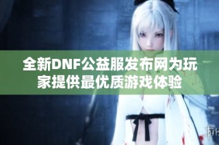 全新DNF公益服发布网为玩家提供最优质游戏体验