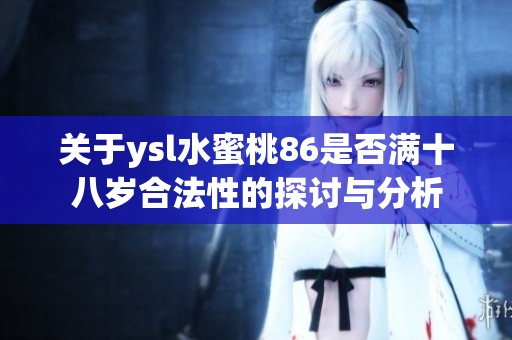 关于ysl水蜜桃86是否满十八岁合法性的探讨与分析