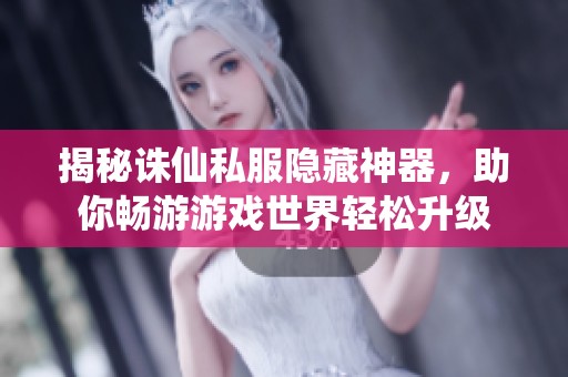 揭秘诛仙私服隐藏神器，助你畅游游戏世界轻松升级