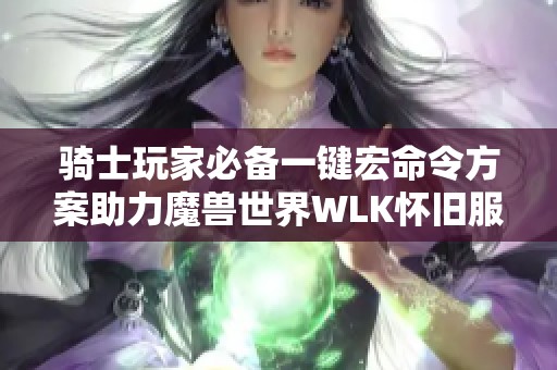 骑士玩家必备一键宏命令方案助力魔兽世界WLK怀旧服